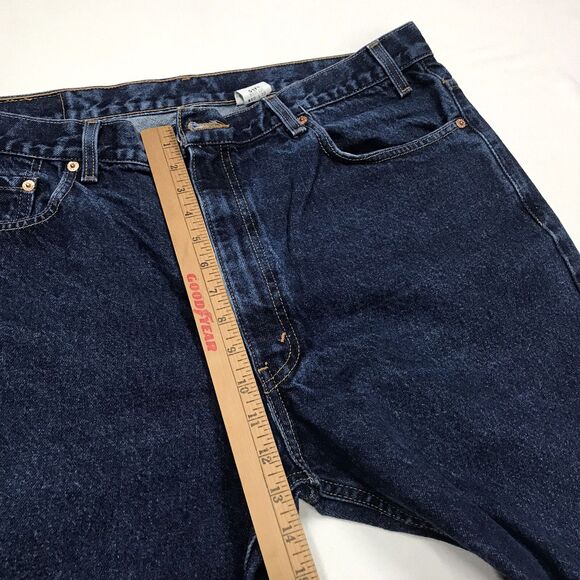 90s LEVIS 517 Jeans Men 40x30 Western Boot Regular Dark Stone Wash Denim Blue - Picture 14 of 16